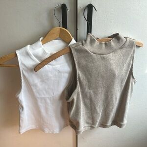 Everlane Mock Neck Tanks (2)